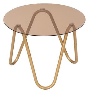Okrągły stolik ze szklanym blatem ø 50 cm Ventana Round – Leitmotiv