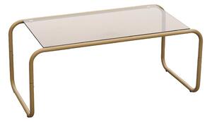 Brązowy stolik ze szklanym blatem 40x80 cm Ventana – Leitmotiv