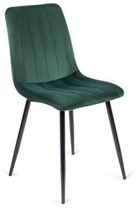 Krzesło Tapicerowane do Jadalni IBIS Zielone Welurowe Nowoczesne Loft