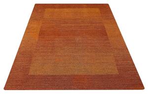 Wełniany dywan 160x230 cm, rdzawy brąz