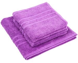 Zestaw ręczników „Classic” fioletowy, 2 szt. 50 x 100 cm, 1 szt. 70 x 140 cm