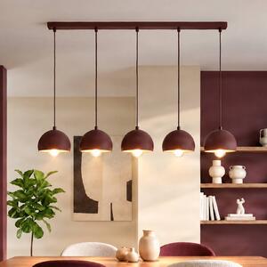 Lampa wisząca Sool Luminex, możliwość ściemniania, czerwony, salon / jadalnia, metal