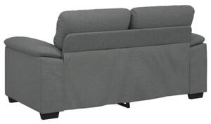 Sofa 2-osobowa ciemnoszara 160x81x84 cm tkanina