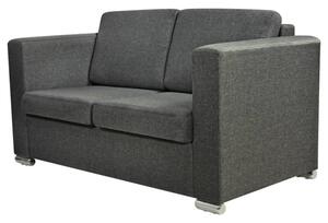 Osobowa 2 sofa tapicerowana ciemnoszara