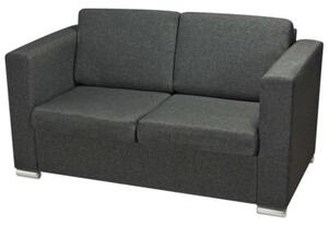 Osobowa 2 sofa tapicerowana ciemnoszara