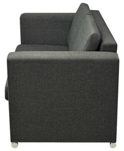 Osobowa 2 sofa tapicerowana ciemnoszara