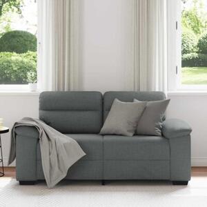 Sofa 2-osobowa ciemnoszara 160x81x84 cm tkanina