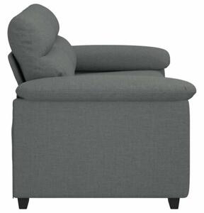 Sofa 2-osobowa ciemnoszara 160x81x84 cm tkanina