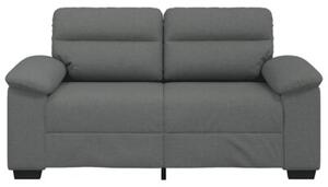 Sofa 2-osobowa ciemnoszara 160x81x84 cm tkanina