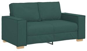 Sofa 2-osobowa ciemnozielona 160x78x84 cm tkanina