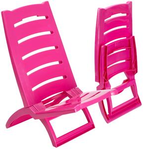 Krzesełko plażowe TIRRENO różowe