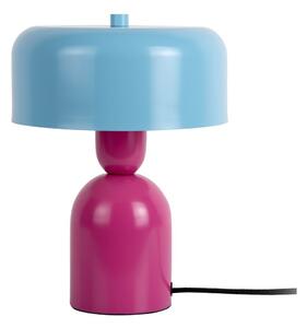 Niebieska/różowa metalowa lampa stołowa (wysokość 24 cm) Double Funky – Leitmotiv