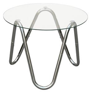 Okrągły stolik ze szklanym blatem ø 50 cm Ventana Round – Leitmotiv