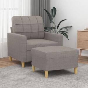 Fotel z podnÃ³Å¼kiem, taupe, 60 cm, obity tkaninÄ