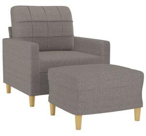 Fotel z podnÃ³Å¼kiem, taupe, 60 cm, obity tkaninÄ