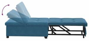 Nowoczesna sofa z funkcjÄ spania aksamitna niebieska