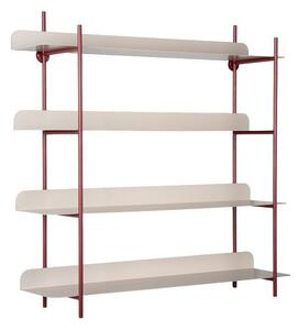Bordowa/szara wielopoziomowa metalowa półka 60 cm Reina Cuatro – PT LIVING
