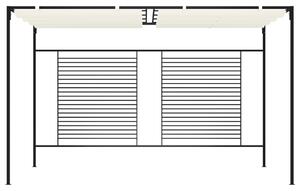 Altana ogrodowa ze zwijanym dachem, 3x4x2,3m, kremowa, 180 g/m²