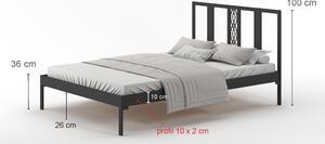Łóżko metalowe podwójne 160x200 wzór 32, polski producent Lak System