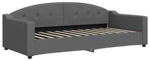 Sofa z funkcją spania, ciemnoszara, 90x200 cm, obita tkaniną