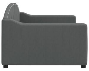 Sofa z funkcją spania, ciemnoszara, 90x200 cm, obita tkaniną