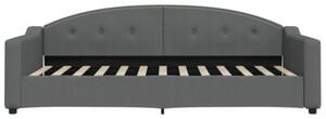 Sofa z funkcją spania, ciemnoszara, 90x200 cm, obita tkaniną