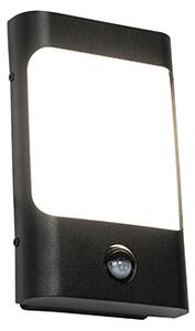 Zewnetrzna Kinkiet / Lampa scienna czarny z diodą LED IP44 z czujnikiem ruchu - Khuvan Oswietlenie zewnetrzne