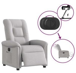 Elektryczny fotel rozkÅadany cloud grey fabric