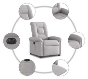 Elektryczny fotel rozkÅadany cloud grey fabric