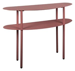 Bordowa metalowa konsola 28x90 cm Riqueza – Leitmotiv