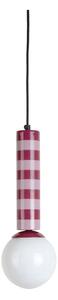 Fioletowa metalowa lampa wisząca ø 12 cm Rayado – Leitmotiv