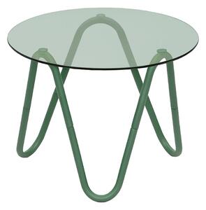 Okrągły stolik ze szklanym blatem ø 50 cm Ventana Round – Leitmotiv