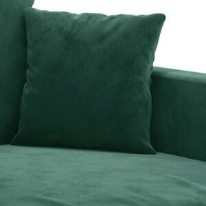 Sofa 2-osobowa, ciemnozielona, 140 cm, tapicerowana aksamitem