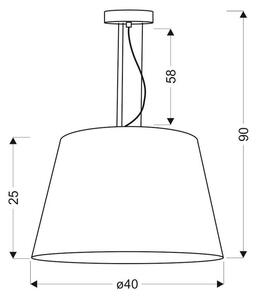 Lampa sufitowa wisząca 1X60W E27 biały ENYO