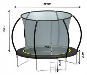 Trampolina ogrodowa Dla dzieci 10 FT 312 cm Premium LuXury Corciano siatka