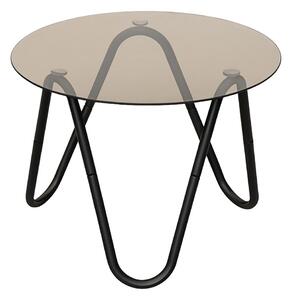Okrągły stolik ze szklanym blatem ø 50 cm Ventana Round – Leitmotiv