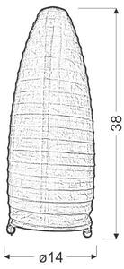 Lampka stołowa papierowa żółta Papirus 41-89376