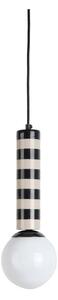 Czarna/szarobrązowa metalowa lampa wisząca ø 12 cm Rayado – Leitmotiv