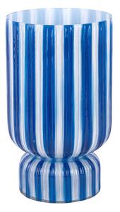 Niebieski szklany wazon (wysokość 26 cm) Rayado Retro – PT LIVING