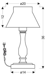 Lampa stołowa nocna biała abażur z organzy 40W E27 Zefir Candellux 41-73815