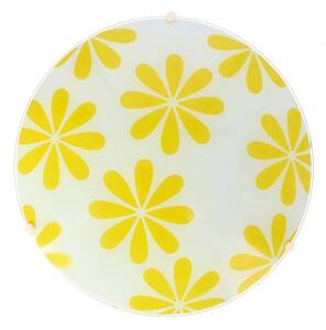 Plafon biały żółty w kwiatki 30cm Lucy 13-95308