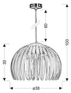 Lampa wisząca brązowa akrylowa Abuko 31-49660