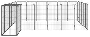Kojec dla psa, 26 paneli, czarny, 50x100 cm, stal