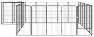 Kojec dla psa, 26 paneli, czarny, 50x100 cm, stal