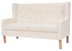 Sofa 2-osobowa, materiaÅowa, kremowa