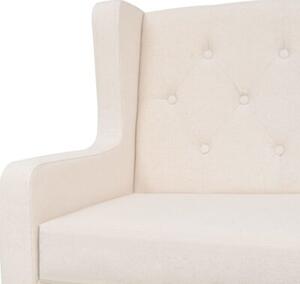Sofa 2-osobowa, materiaÅowa, kremowa