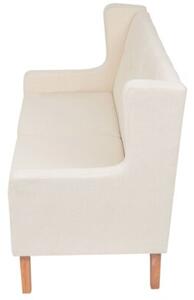 Sofa 2-osobowa, materiaÅowa, kremowa