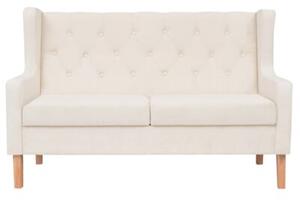 Sofa 2-osobowa, materiaÅowa, kremowa