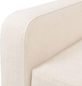 Sofa 2-osobowa, materiaÅowa, kremowa