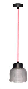 Lampa wisząca 15cm bezbarwna/czerwony kabel Liverpool Ledea 50101287